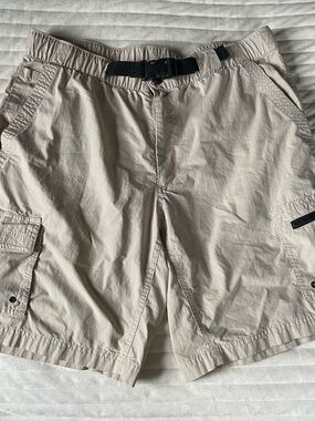 Eddie Bauer Performance Systems Belted w Pockets Light Tan Cargo Pant Size M